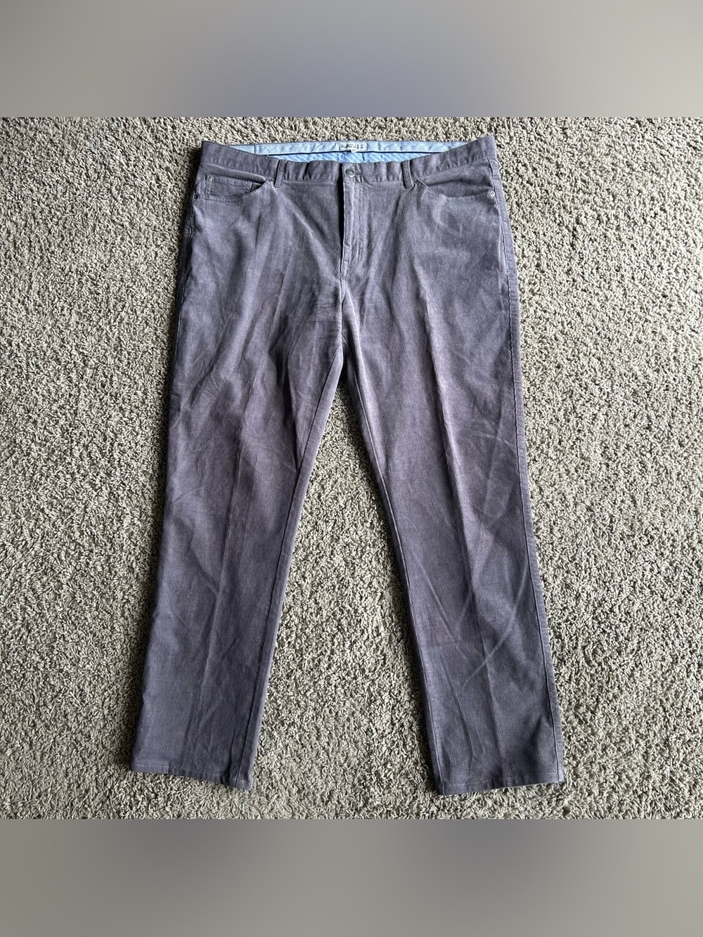 Peter Millar Pants Mens 42x32 Purplish Gray Superior Soft Corduroy 5 Pocket Golf